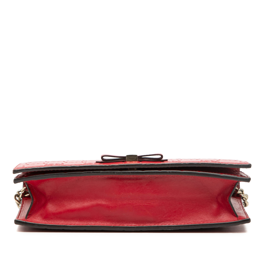 Pre-Loved Gucci Mini Guccissima Bow Signature Wallet On Chain - Picture 3 of 6
